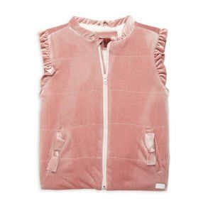 7 for All Mankind Girl's Pink Crushed Velvet Vest - Size 6